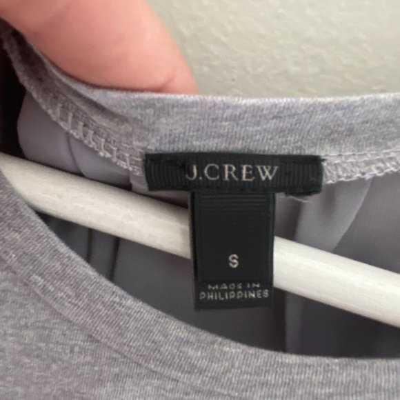 J. Crew Silky Knit Mixed Media Tee - Picture 4 of 6